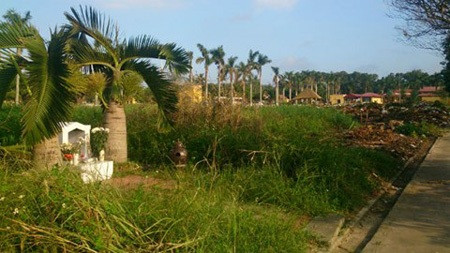 Phần mộ của trùm giang hồ Dung Hà tại nghĩa trang Ninh Hải, Hải Phòng