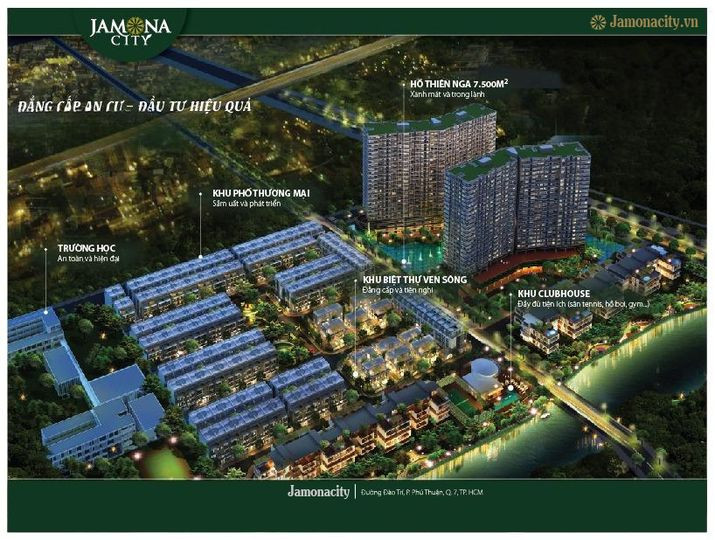 Phối cảnh tổng thể dự án chung cư Jamona City tại 772 Đào Trí, Quận 7