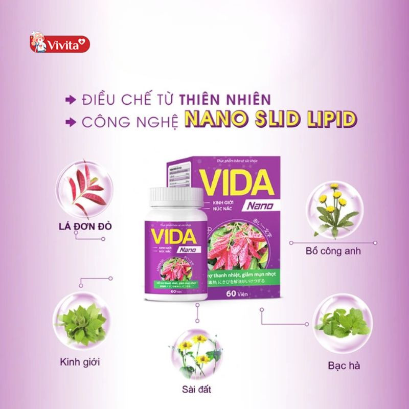 Thành phần thảo dược thiên nhiên trong Vida Nano