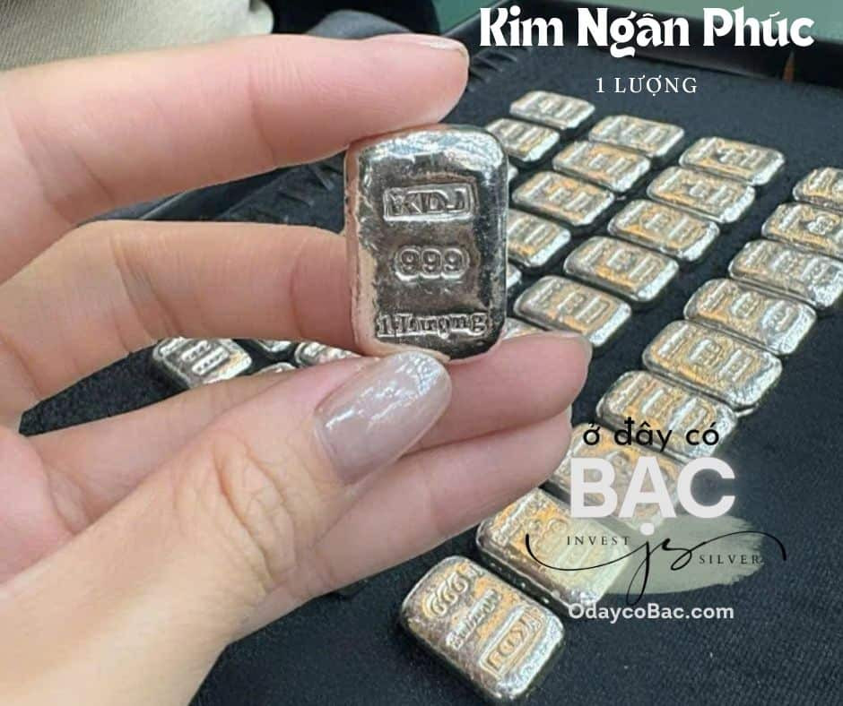 Thỏi bạc Kim Ngân Phúc 1 lượng với thiết kế tinh xảo