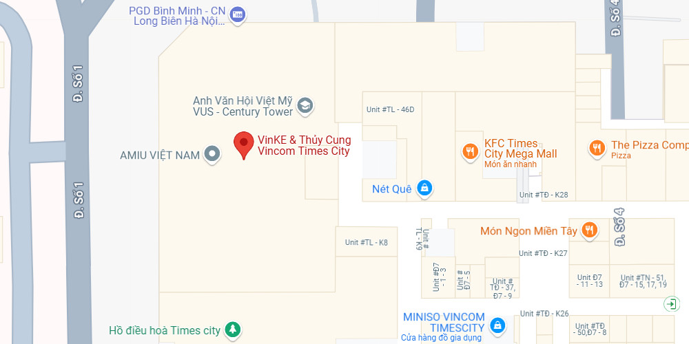 Thủy cung Times City nằm trên đường Minh Khai, Hà Nội