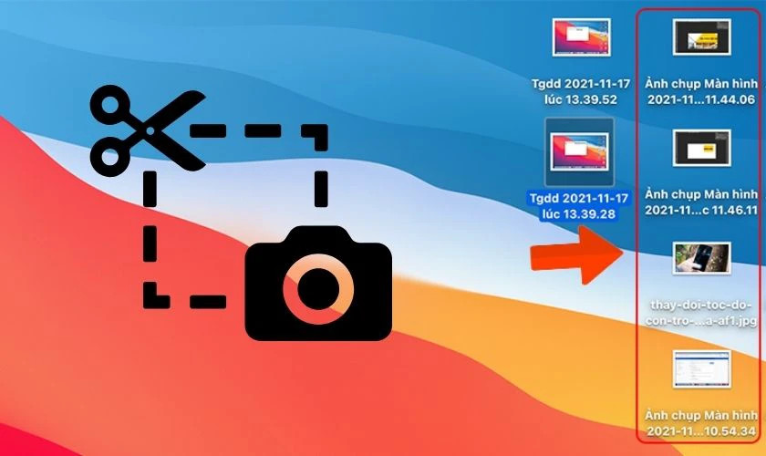 Tìm ảnh chụp màn hình trên desktop MacBook