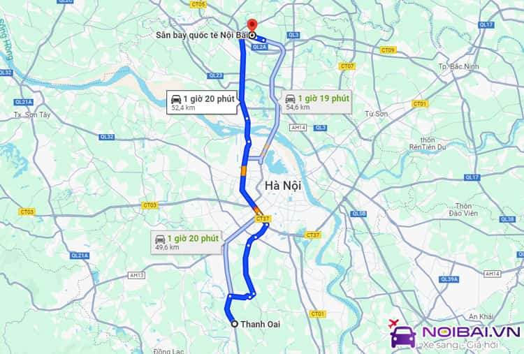 Toàn cảnh huyện Thanh Oai từ trên cao