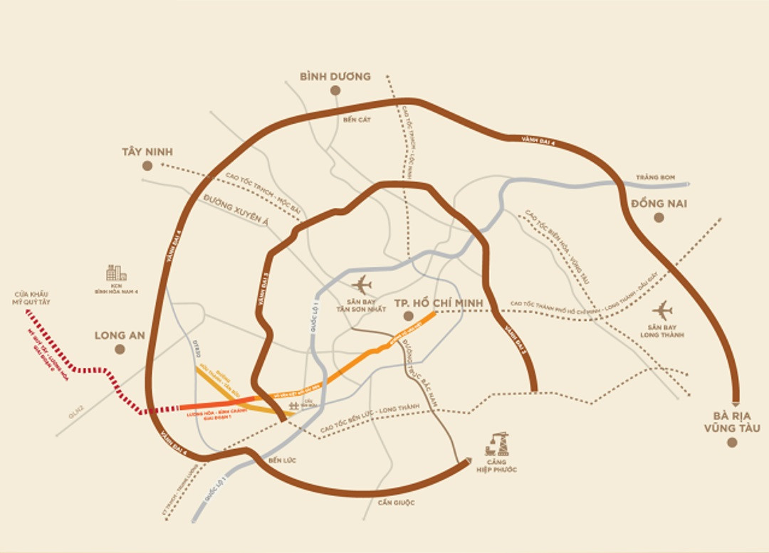 Tổng thể quy hoạch khu đô thị ven sông Vàm Cỏ Đông tại Long An
