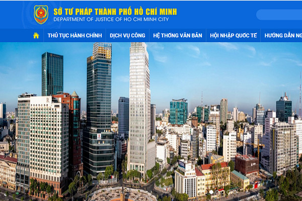 Trang chủ website Sở Tư pháp TPHCM, cổng thông tin chính thức về pháp lý và bất động sản.