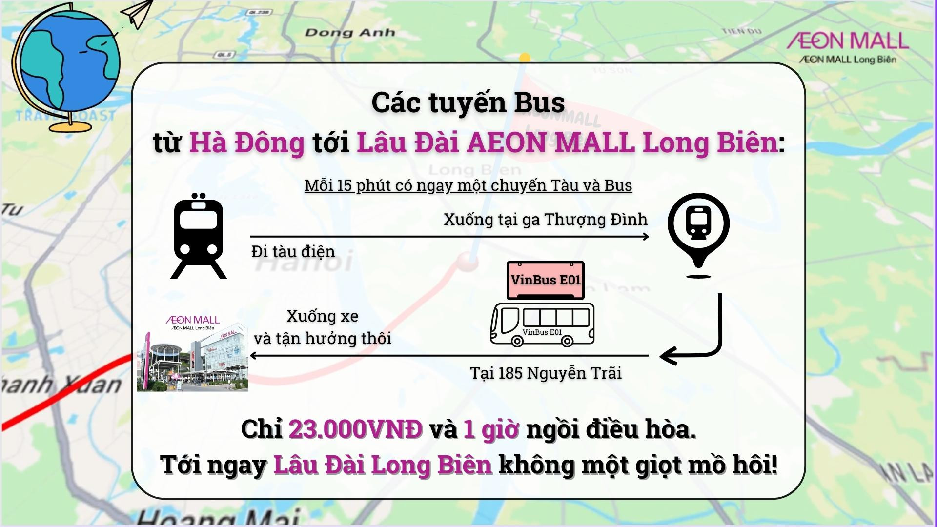 Tuyến xe buýt VINBUS E01 đi từ Hà Đông đến Long Biên