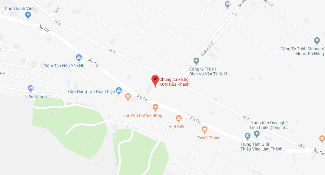 Vị trí chiến lược của chung cư Âu Cơ Đà Nẵng trên bản đồ