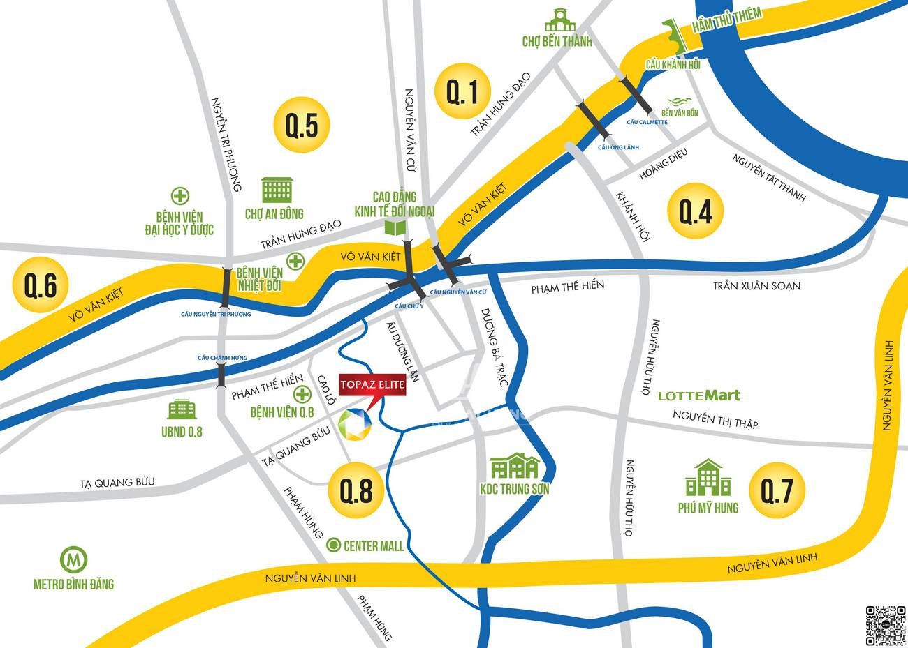 Vị trí dự án Topaz Elite Quận 8