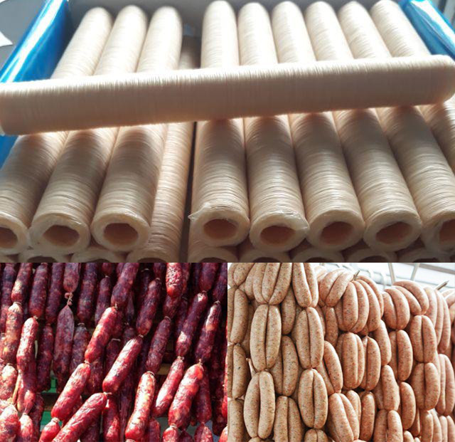 Vỏ xúc xích collagen Viscofan chất lượng cao làm lạp xưởng không bục