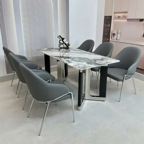 Bộ Bàn Ăn 6 Ghế Mặt Đá Hiện Đại Cao Cấp – Thiết Kế Sang Trọng & Tinh Tế Bộ Bàn Ăn 6 Ghế Mặt Đá Hiện Đại Cao Cấp – Thiết Kế Sang Trọng & Tinh Tế