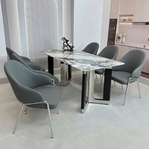 Bộ Bàn Ăn 6 Ghế Mặt Đá Hiện Đại Cao Cấp – Thiết Kế Sang Trọng & Tinh Tế Bộ Bàn Ăn 6 Ghế Mặt Đá Hiện Đại Cao Cấp – Thiết Kế Sang Trọng & Tinh Tế