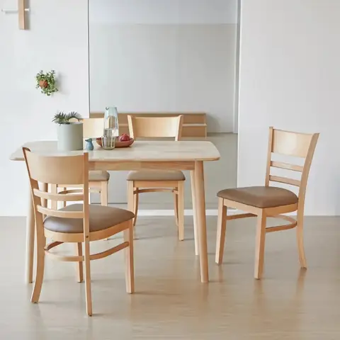 Bộ Bàn Ăn 4 Ghế Gỗ Tự Nhiên – Thiết Kế Bắc Âu, Hiện Đại & Tối Giản