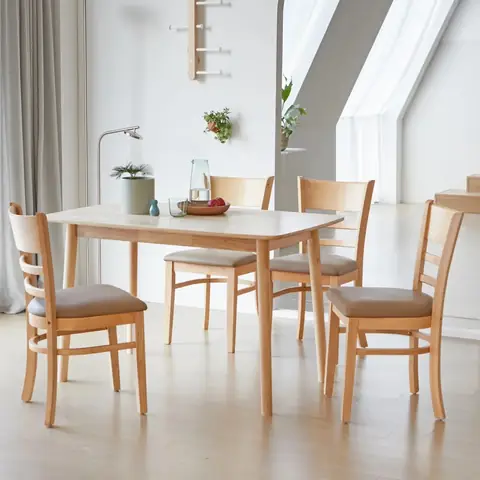 Bộ Bàn Ăn 4 Ghế Gỗ Tự Nhiên – Thiết Kế Bắc Âu, Hiện Đại & Tối Giản