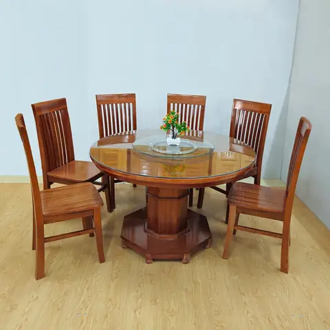 Bộ Bàn Ăn Gỗ Giá Rẻ Tròn