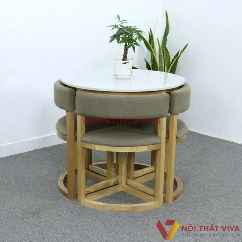 Bàn Ăn Thông Minh Xếp Gọn Tphcm Hình Tròn