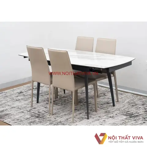 Bàn Ăn Thông Minh Xếp Gọn Tphcm Chân Sắt Mặt Đá