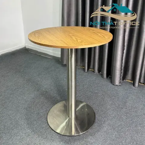 Mua Bàn Tròn Mặt Gỗ Mdf Chân Inox Gcf-012 Chất Lượng Giá Tốt Tại Nội Thất Office