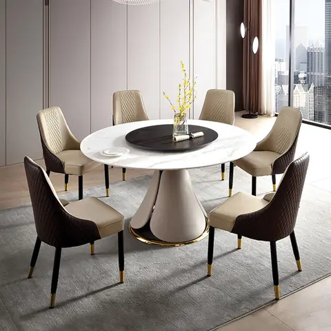 Bộ Bàn Ăn Tròn 6 Ghế