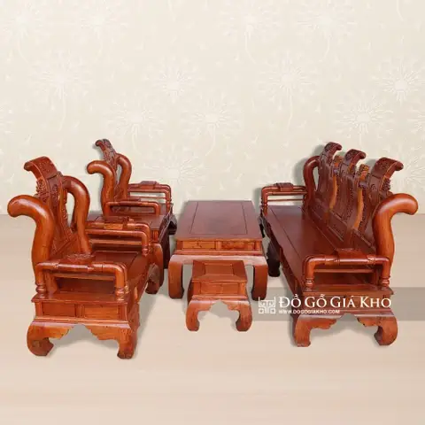 Bàn Ghế Gỗ Hương Đá Tần Thủy Hoàng - Bg061