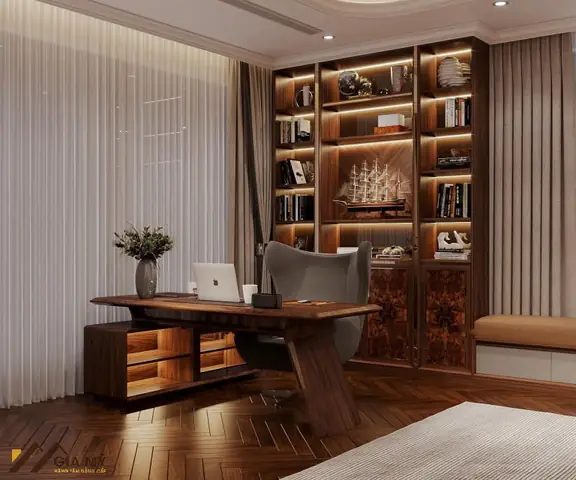 Bàn Giám Đốc Gỗ Óc Chó Chân Vát Bàn Giám Đốc Gỗ Óc Chó Chân Vát