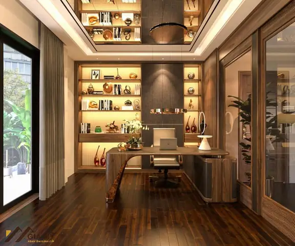 Bàn Giám Đốc Gỗ Óc Chó Chân Vát