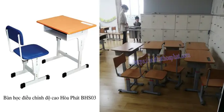 Bàn Học Điều Chỉnh Độ Cao Hòa Phát Bhs03 Bàn Học Điều Chỉnh Độ Cao Hòa Phát Bhs03