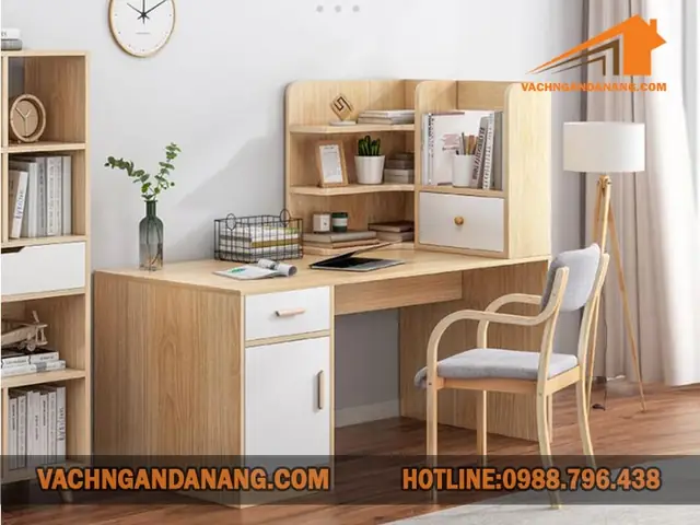 Bàn Học Liền Giá Sách Đà Nẵng Thiết Kế Hiện Đại, Nhiều Công Năng.