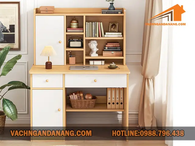 Bàn Học Liền Giá Sách Đà Nẵng Thiết Kế Hiện Đại, Nhiều Công Năng.