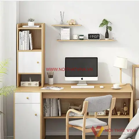 Bàn Làm Việc Có Kệ Sách Tphcm Nhiều Tầng