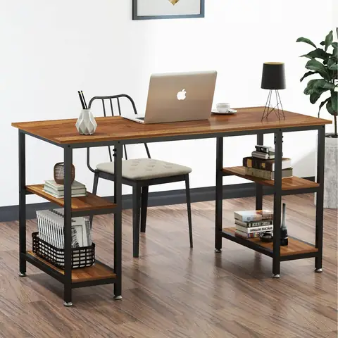 Bàn Làm Việc Có Kệ Sách Tphcm Chân Sắt Đẹp