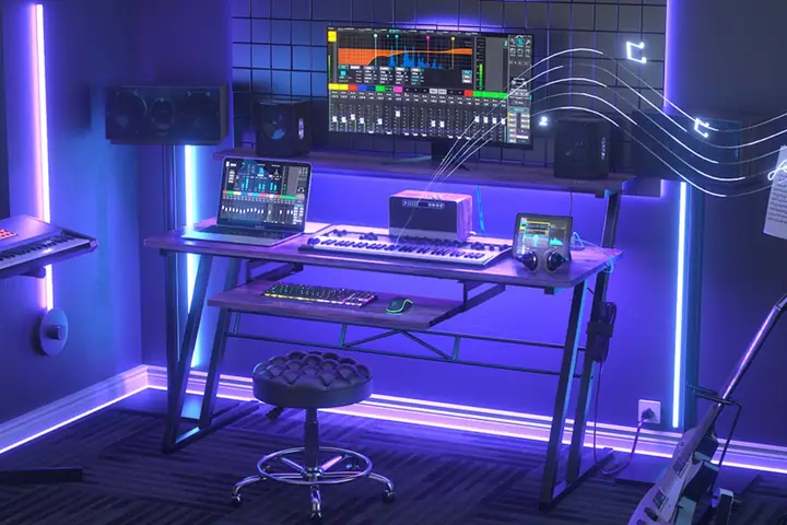 Bàn Làm Việc Phòng Thu Chân Sắt