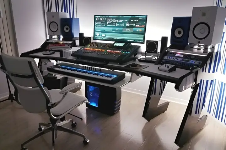 Bàn Làm Việc Phòng Thu Chân Sắt