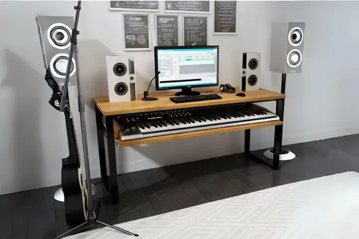 Bàn Làm Việc Phòng Thu Chân Sắt