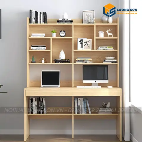 Bàn Làm Việc Tại Nhà Có Giá Sách