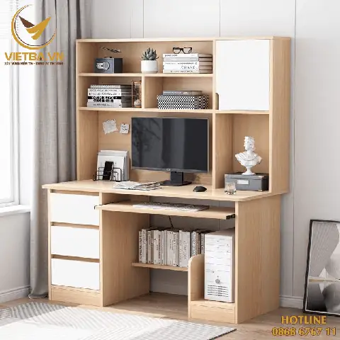 Bàn Làm Việc Trong Phòng Ngủ Hẹp Liền Giá Sách V3-1428 Bàn Làm Việc Trong Phòng Ngủ Hẹp Liền Giá Sách V3-1428