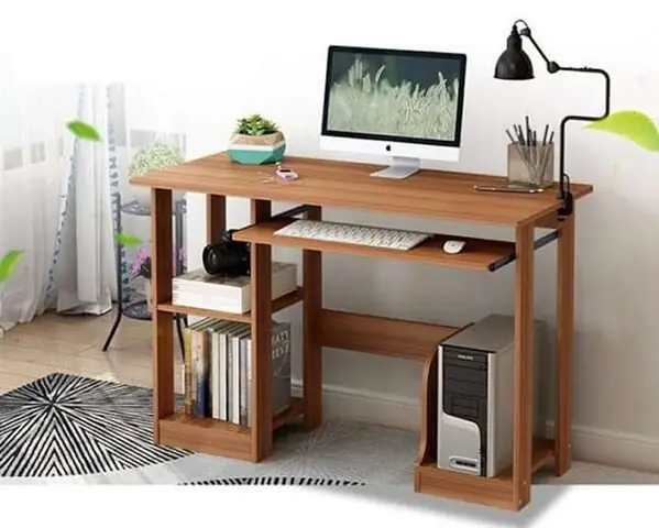 Bàn Gỗ Làm Việc Để Máy Vi Tính Kết Hợp Nhiều Ngăn Đa Năng