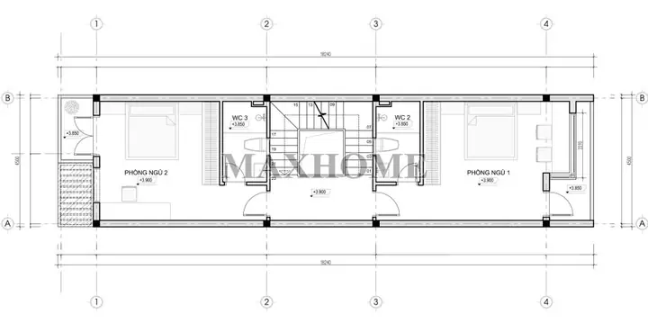 Bản Thiết Kế Nhà Ống 3 Tầng