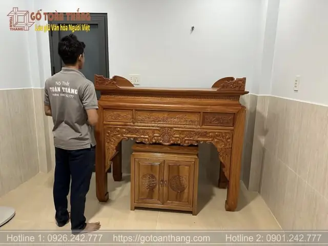 Bàn Thờ Gỗ Xoan Đào Hiện Nay Được Sử Dụng Rất Nhiều