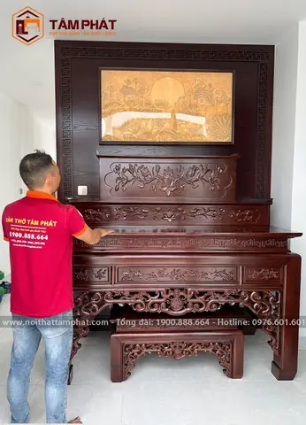 Bàn Thờ Tam Cấp Thờ Phật Và Gia Tiên