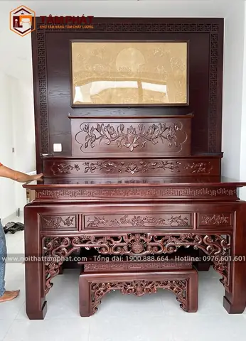 Bàn Thờ Tam Cấp Thờ Phật Và Gia Tiên
