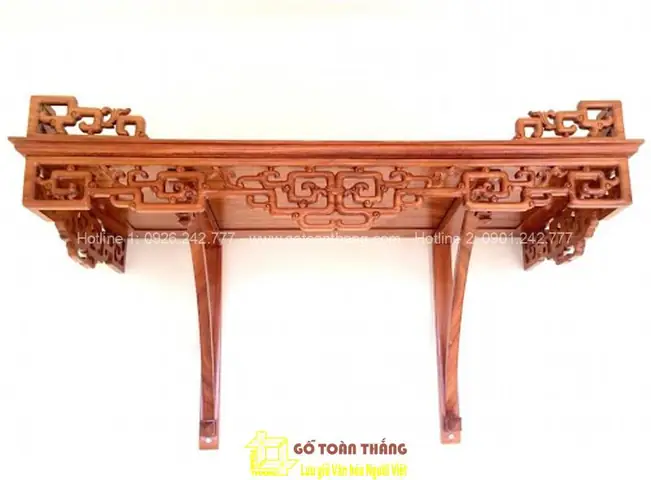 Bàn Thờ Treo Gỗ Gõ Đỏ: Hướng Dẫn Chọn Mua Và Bố Trí Đúng Chuẩn