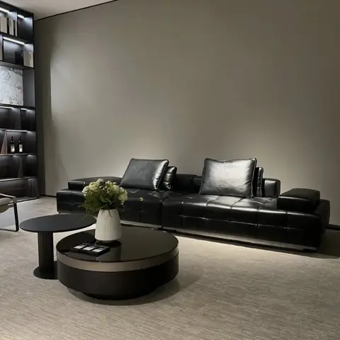 Bàn Trà Đôi Tròn Mặt Kính Đen – Thiết Kế Tối Giản, Nhập Khẩu Cao Cấp