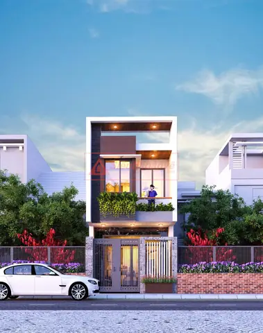 Phối Cảnh Ngoại Thất Mẫu Nhà 2 Tầng 5x15m Ấn Tượng