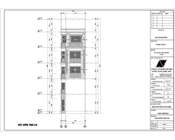 Chia Sẻ Một Số Bản Vẽ Kiến Trúc Trong Hồ Sơ Thiết Kế Chung Cư Mini 5 Tầng Tân Cổ 100m2