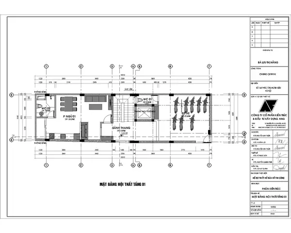 Chia Sẻ Một Số Bản Vẽ Kiến Trúc Trong Hồ Sơ Thiết Kế Chung Cư Mini 5 Tầng Tân Cổ 100m2