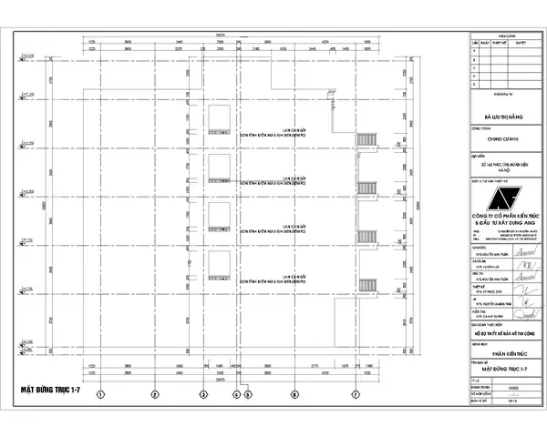 Chia Sẻ Một Số Bản Vẽ Kiến Trúc Trong Hồ Sơ Thiết Kế Chung Cư Mini 5 Tầng Tân Cổ 100m2
