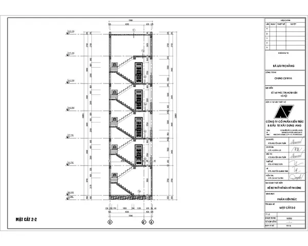 Chia Sẻ Một Số Bản Vẽ Kiến Trúc Trong Hồ Sơ Thiết Kế Chung Cư Mini 5 Tầng Tân Cổ 100m2