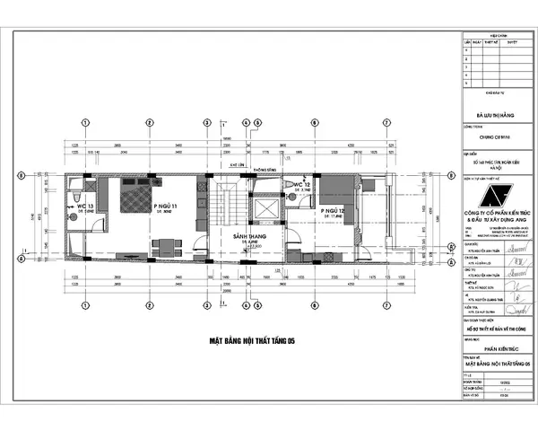 Chia Sẻ Một Số Bản Vẽ Kiến Trúc Trong Hồ Sơ Thiết Kế Chung Cư Mini 5 Tầng Tân Cổ 100m2