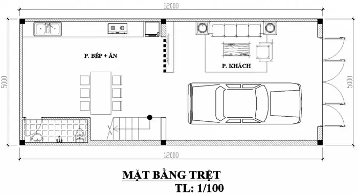 Mẫu Nhà 1 Trệt 1 Lầu 5x12m Mẫu Nhà 1 Trệt 1 Lầu 5x12m
