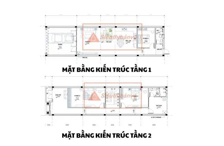 Mẫu Nhà 2 Tầng 5×20 Mái Thái